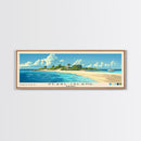Pearl Island, Bahamas Panoramic Print, Vacation Gift, Bahamas Wall Art, Beach Painting, Beach Decor, Large Wall Art, Wood Frame Art