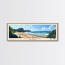 Piha Beach, New Zealand Panoramic Print, Vacation Gift, New Zealand Wall Art, Beach Painting, Beach Decor, Beach Or Lakehouse Art