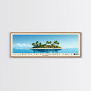 Sucre Islet (Johnny Cay), Colombia Panoramic Beach Print, Vacation Gift, Colombia Wall Art, Framed Canvas Print, Framed Beach Painting