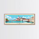Venice, Italy Panoramic Beach Print, Vacation Gift, Italy Wall Art, Framed Canvas Print, Framed Beach Painting