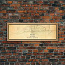 Panoramic Tulsa Map Art - Oklahoma - Custom City Streets Map Print -  University of Tulsa - Home Office Decor Map Decor Oklahoma Wall Art