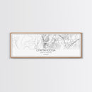 Panoramic Chattanooga City Map, Tennessee Art, Map Print, Minimalist Wall Art, Canvas Art, Housewarming Gift, Street Map Art, Closing Gift