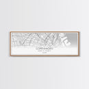 Panoramic Copenhagen City Map, Denmark Art, Map Print, Minimalist Wall Art, Canvas Art, Housewarming Gift, Street Map Art, Closing Gift