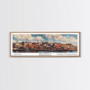 Quincy Massachusetts Panoramic Print, Creative Framed Canvas Print, City Travel Poster, Wall Art, Home Decor, Unique Gift