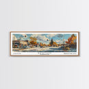 Renton Washington Panoramic Print, Elegant Framed Canvas Print, Travel Poster Art, Home Decoration, Wall Art, Office Gift