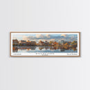 Rockford Illinois Panoramic Print, Trendy Framed Canvas Print, City Travel Poster, Home Decor, Office Wall Art, Gift Idea