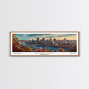 Saint Paul Minnesota Panoramic Print, Modern Framed Canvas Print, Travel Poster Art, Living Room Decor, Home Wall Art