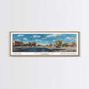Victorville California Panoramic Wall Art, Framed Canvas Print, Retro Style Travel Poster, Unique Home Decor, Artistic Office Piece, Original Gift
