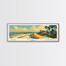 Palm Bay Florida Panoramic Wall Art, Mid Century Modern Framed Canvas Print, Retro Pop Art Travel Poster, City Art, Office Wall Decor, Living Room Art