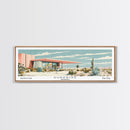 Surprise Arizona Panoramic Wall Art, Mid Century Modern Framed Canvas Print, Retro Pop Art Travel Poster, Office Wall Decor and Gift Idea