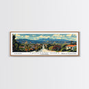Thousand Oaks California Panoramic Wall Art, Mid Century Modern Framed Canvas Print, Retro Pop Art Travel Poster, Office Wall Decor and Gift Idea