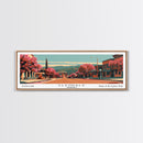 Glendale Arizona Panoramic Wall Art, Framed Canvas Print, Mid Century Modern Style, Retro Pop Art Travel Poster, Living Room Art, Home Decor, Cityscape
