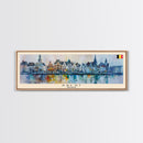 Aalst Belgium Travel Art, City Art, Framed Canvas Print or Metal Wall Art, Europe Travel Poster, Panoramic Wall Art, Extra Wide Wall Art