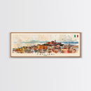 Cagliari Italy Wall Art, Panoramic Travel Poster, Panoramic Framed Canvas Print, City Wall Art, Wall Hanging Home Decor, Travel Art
