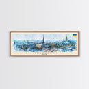 Cherkasy Ukraine Travel Art, City Art, Framed Canvas Print or Metal Wall Art, Europe Travel Poster, Panoramic Wall Art, Extra Wide Wall Art