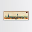 Gelsenkirchen Germany Panoramic Travel Poster, Framed Canvas Print or Metal Wall Art, Travel Art, Home Decor, Panoramic Painting, Midcentury Art