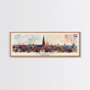 Haarlem Netherlands Travel Art, City Art, Framed Canvas Print or Metal Wall Art, Europe Travel Poster, Panoramic Wall Art, Extra Wide Wall Art