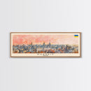 Kharkiv Ukraine Panoramic Travel Poster, Framed Canvas Print or Metal Wall Art, Travel Art, Home Decor, Panoramic Painting, Midcentury Art