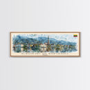 Klagenfurt Austria Panoramic Travel Poster, Framed Canvas Print or Metal Wall Art, Travel Art, Home Decor, Panoramic Painting, Midcentury Art