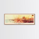 Magdeburg Germany Wall Art, Panoramic Travel Poster, Panoramic Framed Canvas Print, City Wall Art, Wall Hanging Home Decor, Travel Art