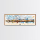 Tyumen Russia Panoramic Travel Poster, Framed Canvas Print or Metal Wall Art, Travel Art, Home Decor, Panoramic Painting, Midcentury Art