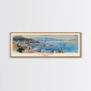 Volos Greece Travel Print Wall Art, Panoramic City Art, Travel Art, Wall Decor, Vacation Gift, Framed Canvas Print Or Metal Art