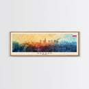 Warsaw Poland Travel Art, City Art, Framed Canvas Print or Metal Wall Art, Europe Travel Poster, Panoramic Wall Art, Extra Wide Wall Art