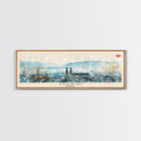 Zurich Switzerland Travel Art, City Art, Framed Canvas Print or Metal Wall Art, Europe Travel Poster, Panoramic Wall Art, Extra Wide Wall Art