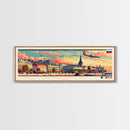 Arkhangelsk Russia Panoramic Travel Poster, Framed Canvas Print or Metal Wall Art, Travel Art, Home Decor, Panoramic Painting, Midcentury Art