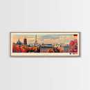 Berlin Germany Travel Print Wall Art, Panoramic City Art, Travel Art, Wall Decor, Vacation Gift, Framed Canvas Print Or Metal Art