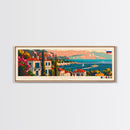 Kalamaria Greece Wall Art, Panoramic Travel Poster, Panoramic Framed Canvas Print, City Wall Art, Wall Hanging Home Decor, Travel Art