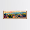 Karlsruhe Germany Panoramic Travel Poster, Framed Canvas Print or Metal Wall Art, Travel Art, Home Decor, Panoramic Painting, Midcentury Art