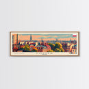 Pozna Poland Travel Art, City Art, Framed Canvas Print or Metal Wall Art, Europe Travel Poster, Panoramic Wall Art, Extra Wide Wall Art
