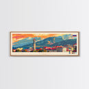 Sochi Russia Panoramic Travel Poster, Framed Canvas Print or Metal Wall Art, Travel Art, Home Decor, Panoramic Painting, Midcentury Art