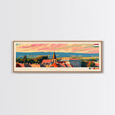 Szolnok Hungary Wall Art, Panoramic Travel Poster, Panoramic Framed Canvas Print, City Wall Art, Wall Hanging Home Decor, Travel Art