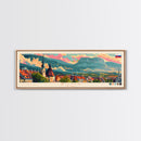 Zilina Slovakia Panoramic Travel Poster, Framed Canvas Print or Metal Wall Art, Travel Art, Home Decor, Panoramic Painting, Midcentury Art