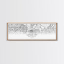 Panoramic Kansas City Map, Missouri Art, Map Print, Minimalist Wall Art, Canvas Art, Housewarming Gift, Street Map Art, Closing Gift