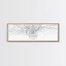 Panoramic Knoxville City Map, Tennessee Art, Map Print, Minimalist Wall Art, Canvas Art, Housewarming Gift, Street Map Art, Closing Gift