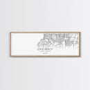 Panoramic Long Beach City Map, California Art, Map Print, Minimalist Wall Art, Canvas Art, Housewarming Gift, Street Map Art, Closing Gift