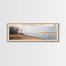 Conestoga Lake Nebraska Framed Canvas Print, Panoramic Lake House Decor, Wide Wall Art, Travel Poster, Modern Lake Painting, Nature Art