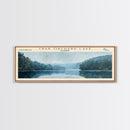 Cormorant Lake Framed Canvas Print, Lake House Decor, Panoramic Wide Art, Travel Poster, Rustic Lake Painting, Home Decor