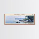 Dauphin Lake Framed Canvas Print, Lake House Decor, Panoramic Wall Art, Travel Poster, Modern Lake Painting, Nature Art