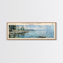 Flathead Lake Montana Framed Canvas Print, Lake House Art, Panoramic Wall Art, Travel Poster, Captivating Lake Painting, Home Decor