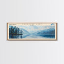 Kaghasuk Lake Framed Canvas Print, Panoramic Lake House Decor, Wall Art, Travel Poster, Stunning Lake Painting, Nature Art