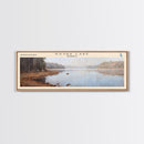 Kasba Lake Framed Canvas Print, Lake House Decor, Panoramic Wall Art, Travel Poster, Beautiful Lake Painting, Home Decor