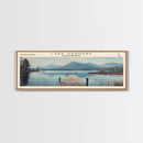 Lake Ashmere Massachusetts Framed Canvas Print, Panoramic Lake House Decor, Wall Art, Travel Poster, Captivating Lake Painting, Nature Art