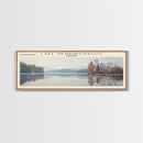 Lake Memphremagog Vermont Framed Canvas Print, Lake House Decor, Panoramic Wall Art, Travel Poster, Beautiful Landscape Painting, Bedroom Decor