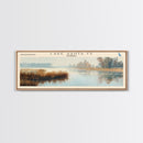 Lake Santa Fe, Boho Art, Stunning Landscape, Travel Poster Art, Wall Art, Home Decor, Nature Scene, Lake Painting, Minimalist Art, Bedroom Decor, Travel Print, Framed Canvas Print, Lake House Decor, Panoramic Print