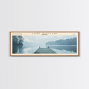 Lake Sinclair Georgia Framed Canvas Print, Lake House Decor, Panoramic Wall Art, Travel Poster, Beautiful Landscape Painting, Modern Art