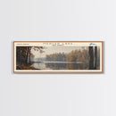 Mosquito Reservoir Ohio Framed Canvas Print, Lake House Decor, Panoramic Wall Art, Travel Poster, Beautiful Landscape Painting, Modern Art